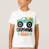 Crushing Eggs Cool Modern Easter Truck T-shirt (Voorkant)
