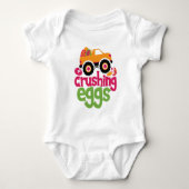 Crushing Eggs Monster Truck Boys Baby Bodysuit (Voorkant)