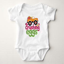 Crushing Eggs Monster Truck Boys Baby Bodysuit
