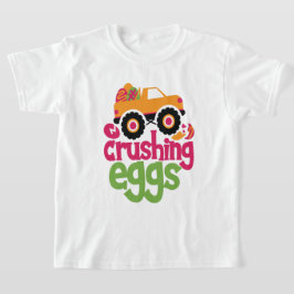 Crushing Eggs Monster Truck Boys Easter T-Shirt