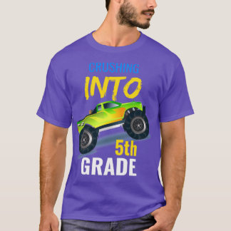 Crushing into 5th Grade Kidx27s Monster Truck Love T-shirt