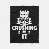 Crushing It Nutcracker Funny Retro Christmas Festi Fleece Deken (Voorkant)