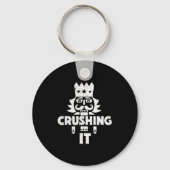 Crushing It Nutcracker Funny Retro Christmas Festi Sleutelhanger (Voorkant)