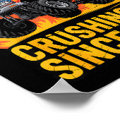 Crushing It Since 2020 Monster Truck 6 Year Old Bi Poster (Hoek)