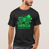 Crushing Shamrocks Monster Truck Irish St Patrick T-shirt (Voorkant)