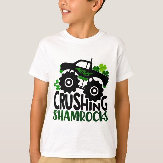 Crushing Shamrocks Truck | St. Patrick's Day T-shirt (Voorkant)