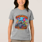 Crushing Since 2021 – Cute Elephant with Truck Tri-Blend Shirt (Voorkant)