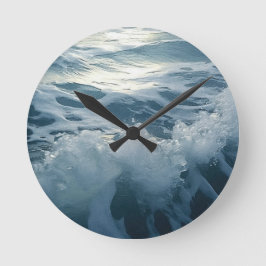 Crushing Waves thema Schilderen Ronde Klok