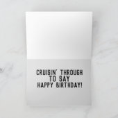 CRUSIN'VIA CRUISER CAR BIRTHDAY KAART VOOR HEM (Binnen)