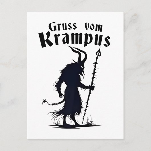 Cruss Vom Krampus Kerstmis Xmas Duivel Griezelen Uitnodiging Briefkaart (Voorkant)