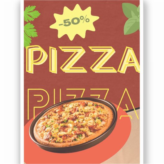 "Crust & Craft: Een Pizzaverhaal" Sticker (Voorkant)