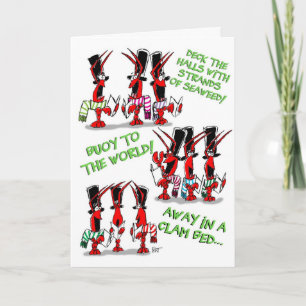 Crustacean Carols! Feestdagen Kaart