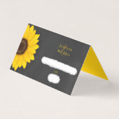 crustisch bruiloft voor zonnebloemkarton kaart (Achterkant)