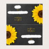 crustisch bruiloft voor zonnebloemkarton kaart (Buitenkant ongevouwen)