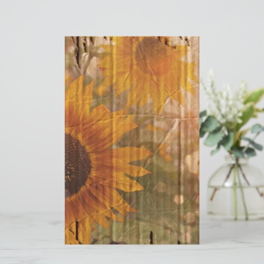 crustisch karton - zonnebloembruiloft (Staand voorkant)