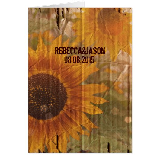 crustisch karton - zonnebloembruiloft (Voorkant)