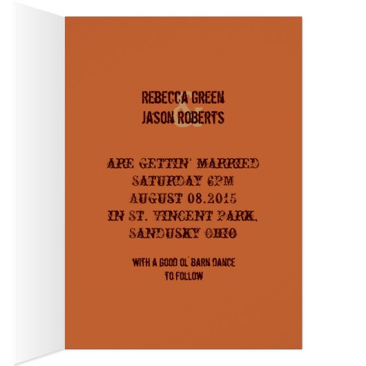 crustisch karton - zonnebloembruiloft (Binnen (Rechts))