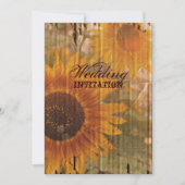 crustisch karton - zonnebloembruiloft kaart (Voorkant)