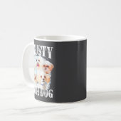 Crusty White Dog Funny For Men Women  Koffiemok (Voorkant links)