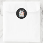 Crusty White Dog Funny For Men Women  Ronde Sticker (Tas)