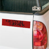 CRUTCH, rood Bumpersticker (Op Truck)