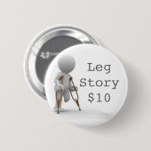 CRUTCHESLARGE, LegStory$10 Ronde Button 5,7 Cm (Voorkant /achterkant)