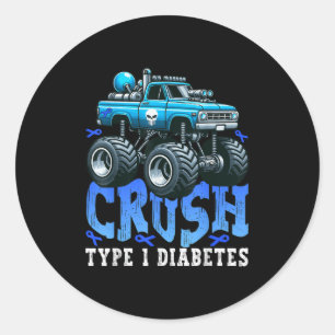Cruype 1 Diabetes Awareness T1d Diabetisch Monster Ronde Sticker