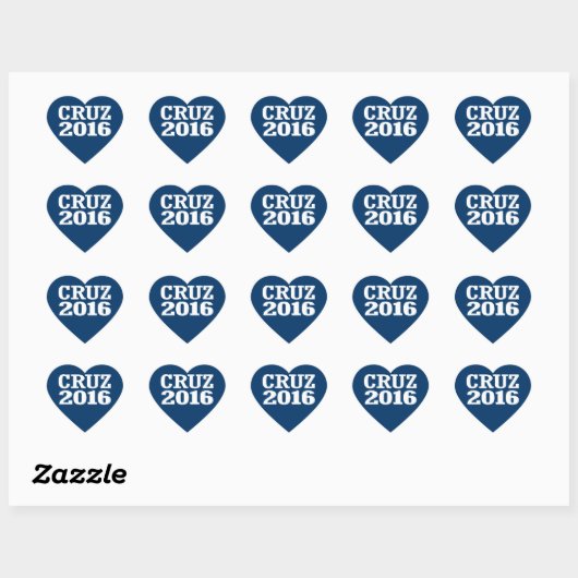 CRUZ 2016 HART STICKER (Vel)