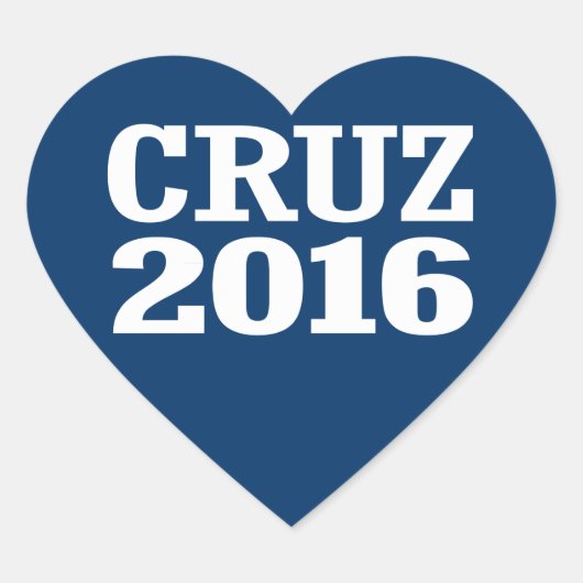 CRUZ 2016 HART STICKER (Voorkant)