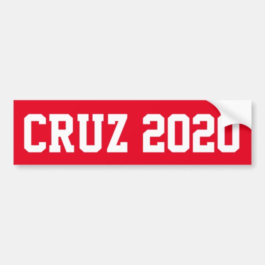 CRUZ 2020 - rood Bumpersticker (Voorkant)