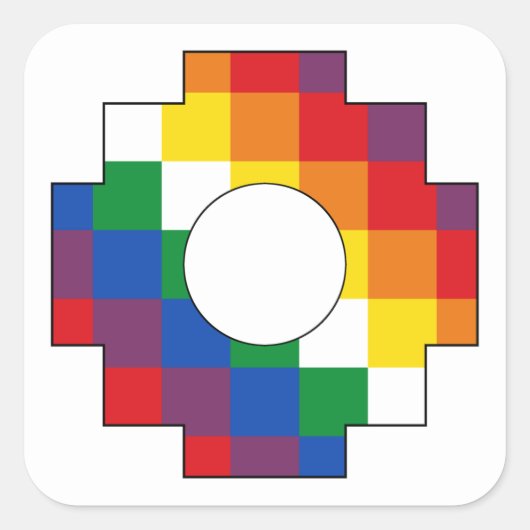 Cruz Andina - Tawa Chakana - Huipala - Qulla Vierkante Sticker (Voorkant)