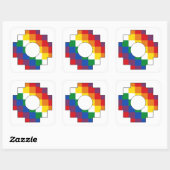 Cruz Andina - Tawa Chakana - Huipala - Qulla Vierkante Sticker (Vel)