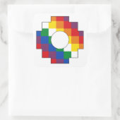 Cruz Andina - Tawa Chakana - Huipala - Qulla Vierkante Sticker (Tas)