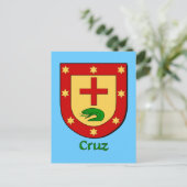 Cruz Family Heraldic Shield Briefkaart (Staand voorkant)