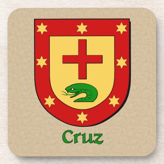 Cruz Family Shield Onderzetter (Voorkant)