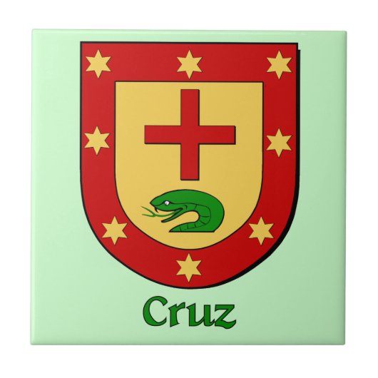 Cruz Family Shield Tegeltje (Voorkant)