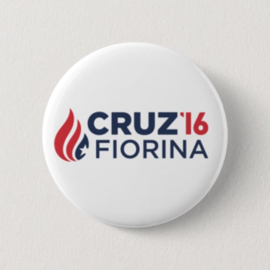 Cruz Fiorina '16 Logo Ronde Button 5,7 Cm (Voorkant)