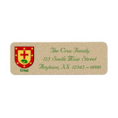 Cruz Heraldic Shield Etiket (Voorkant)