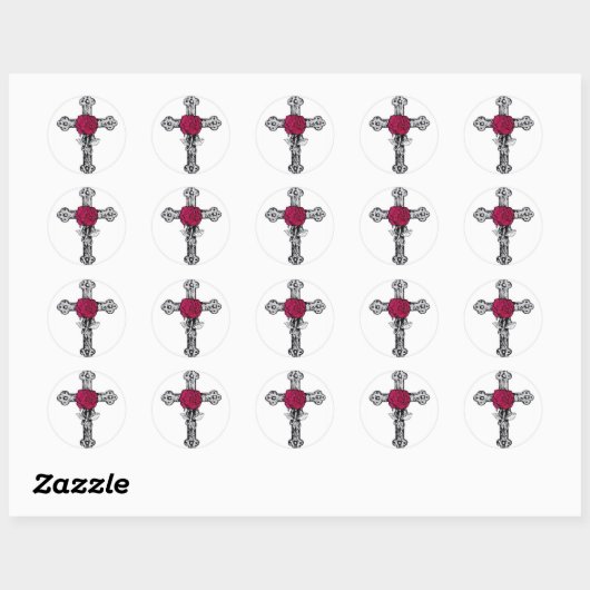 Cruz Rosacruz Ronde Sticker (Vel)