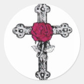 Cruz Rosacruz Ronde Sticker (Voorkant)