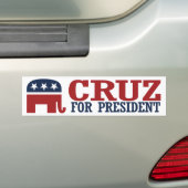 Cruz voor President 2016 Elephant Bumper -.png Bumpersticker (Op auto)