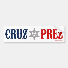 Cruz voor Prez - Ted Cruz voor President Red Blue Bumpersticker