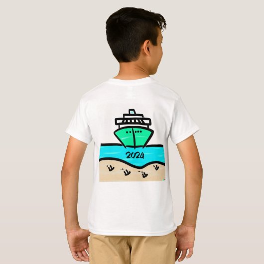 Cruzin' into 2024 Adventure - Jongens - T-Shirt (Achterkant volledig)