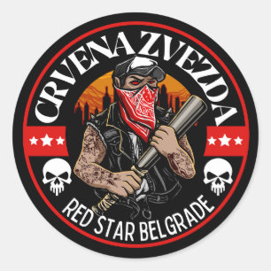 Crvena Zvezda Rode Ster Belgrado Fan Ronde Sticker