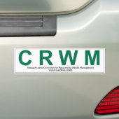 CRWM-Bumpersticker Bumpersticker (Op auto)