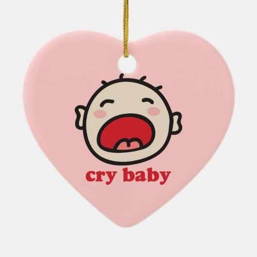 Cry Baby Keramisch Ornament (Achterkant)