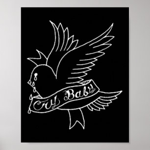 Cry Baby Tattoo Esthetische Crybaby Bird Poster