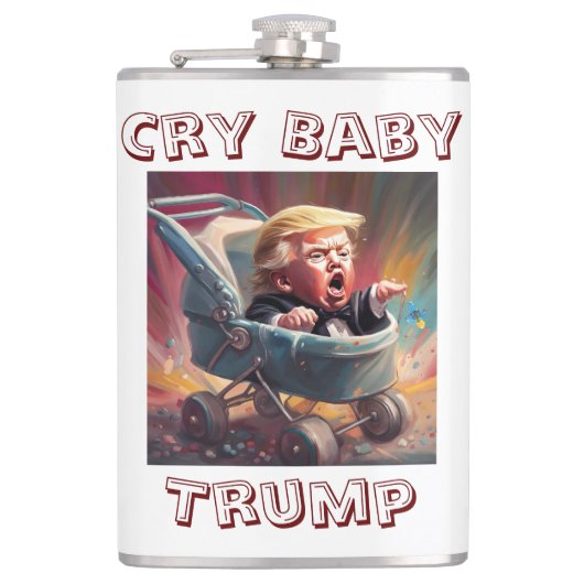 Cry Baby Trump Flask Heupfles (Voorkant)