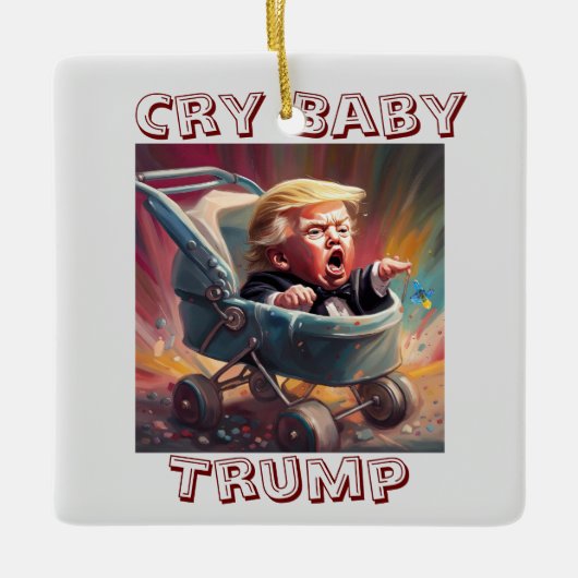 Cry Baby Trump Keramisch Ornament (Voorkant)
