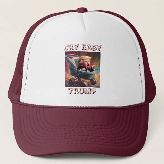 Cry Baby Trump Trucker Hoed Trucker Pet (Voorkant)